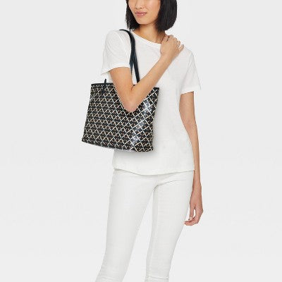 Coated Canvas Tote Bag - A New Day Black