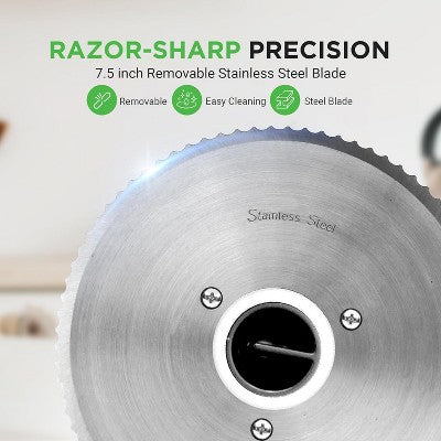 NutriChef Electric Meat Slicing Machine Precision Slicing for Meat, Cheese, and More – Efficient and Easy to Use