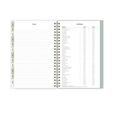 The Everygirl X Day Designer 2024-25 Weekly/Monthly Planner with Notes 8"x5" Wirebound Soft Sage