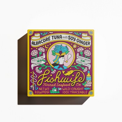 Fishwife Tinned Seafood Co Albacore Tuna with Soy Ginger - 3.2oz