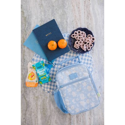Fulton Bag Co. Upright Lunch Bag - Powder Blue Floral