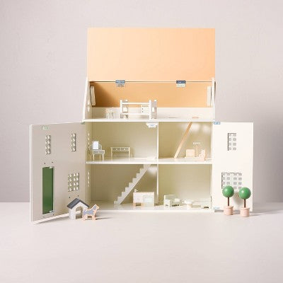 Toy Doll Townhouse with Furniture 20pc - Hearth & Hand with Magnolia: Plywood, Beechwood, Pine, 3+ Years, 4" Dolls (LOCAL PICKUP ONLY)