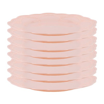 Cook With Color 8pk Plastic Plates Pink