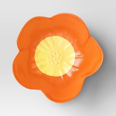 14oz Melamine Figural Flower Dessert Bowl Orange - Room Essentials