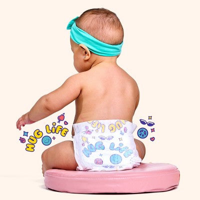 Happy Hues Go-Getters Disposable Diapers - Size 4 - 84ct: Hypoallergenic, Wetness Indicator, Elastic Stretch Sides