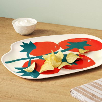 12.25" Melamine Figural Tomatoes Serving Platter - Room Essentials