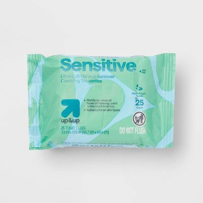 Sensitive Ultra-Soft Makeup Remover Cleansing Towelettes - Unscented - 50ct - up&up