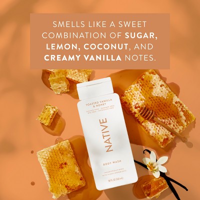 Native Body Wash Limited Edition - Toasted Vanilla & Honey - Sulfate Free - 18 fl oz