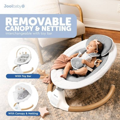 Jool Baby Nova Nature Baby Swing - Brown/White (LOCAL PICKUP ONLY)