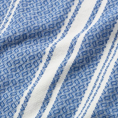 40"x72" Peshtemal Premium Lightweight Striped Oversized Beach Towel with Knotted Fringe Blue - Threshold (LOCAL PICKUP ONLY)