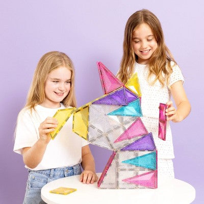 CONNETIX Magnetic Tiles Glitter Unicorn Pack 56pc
