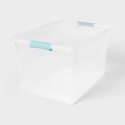 66qt Clear Storage Bin with Latches - Brightroom (LOCAL PICKUP ONLY)