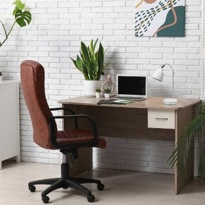 Simple Designs Sleek Essentials Adjustable Metal Desk Lamp White
