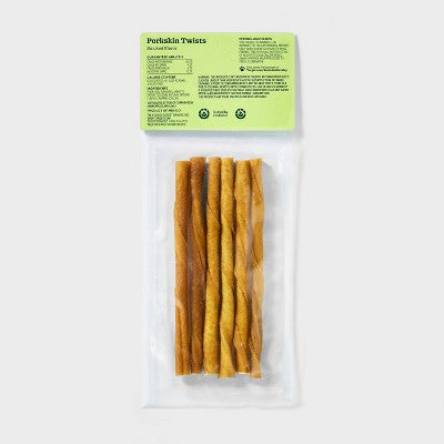 Porkskin Twists Smoked Flavor Dog Chews - Boots & Barkley 1.42oz/6ct
