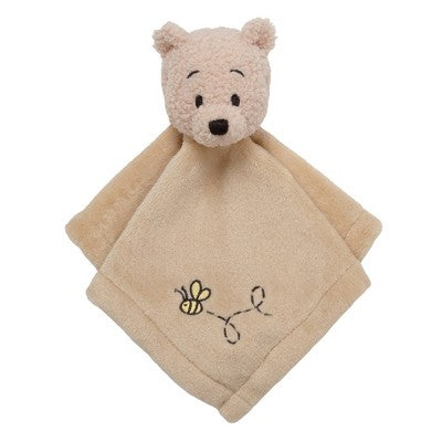 Bedtime Originals Disney Baby Winnie the Pooh Embroidered Security Blanket/Lovey: Fleece, 12" x 12", Animals Pattern