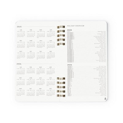 Altitude Supplies 3.625"x6.25" Monthly Planner, July 2025 to June 2026, Seafoam Blue