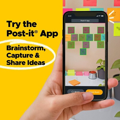 Post-it Super Sticky Notes, 3 in. x 3 in., Energy Boost Collection, 3 Pads/Pack