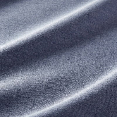 Queen Easy Care Cotton Blend Sateen Fitted Sheet Navy - Room Essentials: 225 Thread Count, 60% Cotton 40% Recycled Polyester