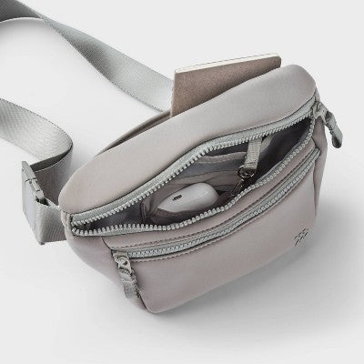 Premium Belt Bag Gray - All In Motion: Water-Resistant Knit Fanny Pack