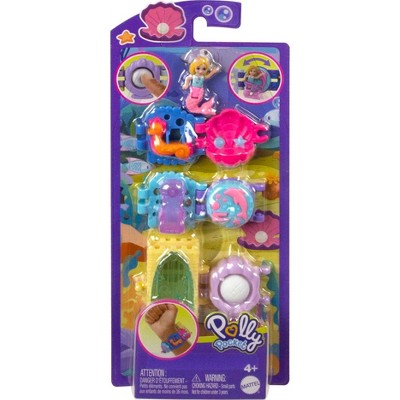 Polly Pocket Bracelet Treasures Mermaid Wearables with Snap-Together Sections and Micro Doll