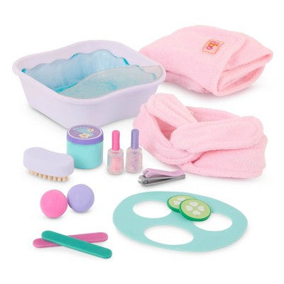 Our Generation Spa Day Fun Foot Bath & Face Mask Accessory Set for 18" Dolls