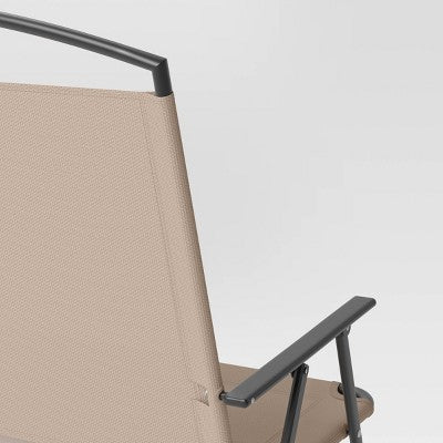 Sling Folding Outdoor Portable Patio Chair Tan - Room Essentials (LOCAL PICKUP ONLY)