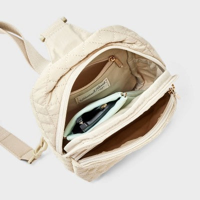 Quilted Sling Crossbody Bag - Universal Thread Beige