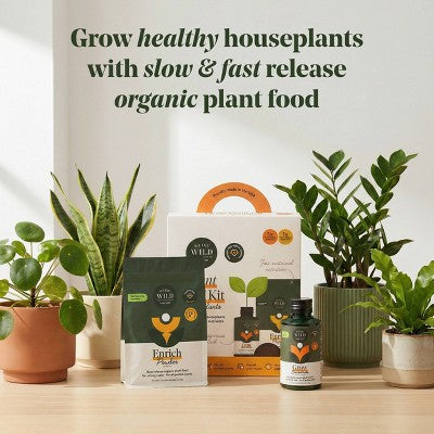 WE THE WILD Plant Food Kit Organic Easy 2-Step Care For Houseplants