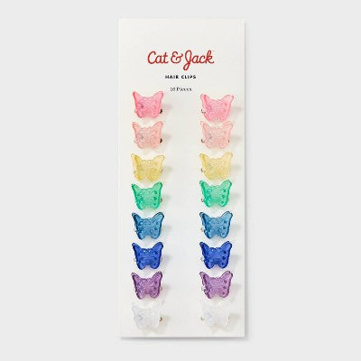 Girls' 16pk Mini Butterfly Clips Set - Cat & Jack?: Fashion Hair Accessories, All Hair Types