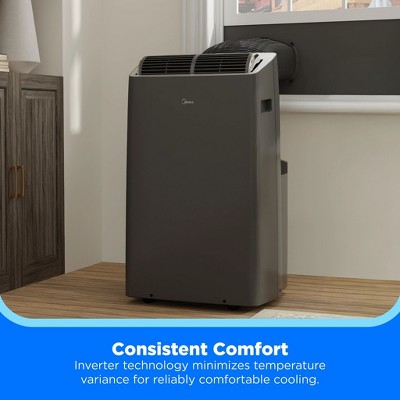 Midea DUO 10,000 BTU SACC Smart Inverter Portable Air Conditioner, Grey (LOCAL PICKUP ONLY)