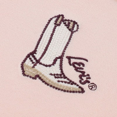 Levi's Girls' Cowgirl Side-Tie T-Shirt - Light Pink/Brown L