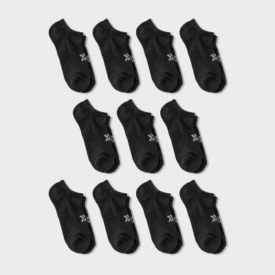 Women's Lightweight Everyday 10+1pk No Show Socks - All In Motion Black - 4-10
