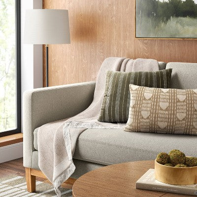 Lumbar Ikat Stripe Pillow Neutral - Threshold