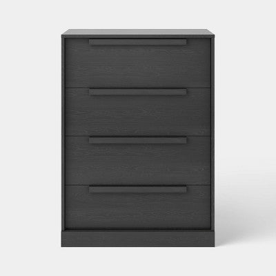 Modern 4 Drawer Dresser Dark Black - Room Essentials (LOCAL PICKUP ONLY)