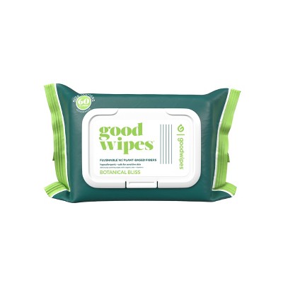 Goodwipes Botanical Bliss Flushable Wipes - 2pk/60ct