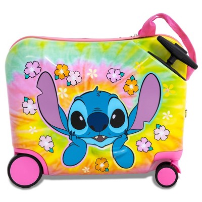 Disney Stitch Checked Hardside Ride on Luggage - Stitch