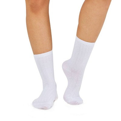 Women's Fruit of the Loom Cotton Comfort 3pk Crew Socks - White 4-10: Midweight, Cotton Blend, Machine Washable