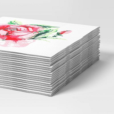 Rose Disposable Cocktail Napkin - Threshold