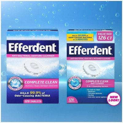 Efferdent Anti-Bacterial Denture Cleanser Tablets - 126ct