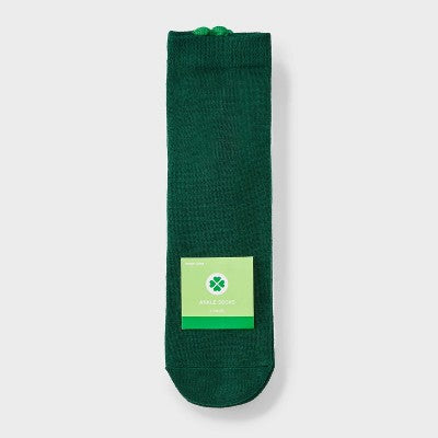 Women's Shamrock Pop-up St. Patrick's Day 3pk Ankle Socks - Green/White 4-10
