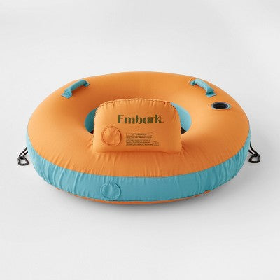 45" River Tube with Fabric Cover and Cup Holder - Embark: PVC Float with Canvas Cover