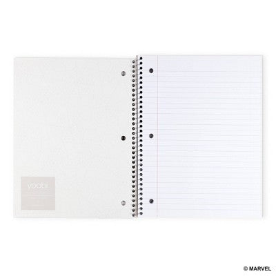 Yoobi Marvel 1 Subject Notebooks 8"x10.5" Wide Ruled with Pen Spider-Man Split, School Supplies