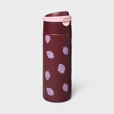 20 oz Stainless Steel Portable Water Bottle - Cat & Jack Strawberry