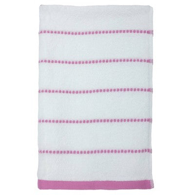 6pc Bath Towel Set Pink Striped Smiles - Kapoor Home