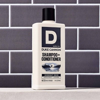 Duke Cannon Supply Co. 2-in-1 Shampoo and Conditioner - Midnight Swim - 14oz