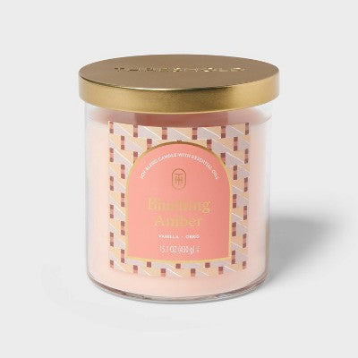 2-Wick Glass Jar Candle with Lid Blushing Amber 15.1oz - Threshold