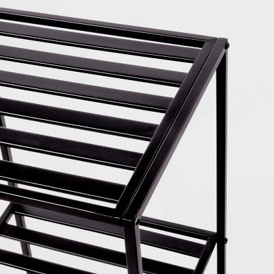 Tall Bath Storage Tower Black Metal - Brightroom: 5-Shelf Organizer, No-Tool Assembly (LOCAL PICKUP ONLY)