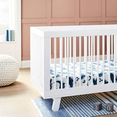Fitted Jersey Crib Sheet Whales - Solid Blue - 2pk - Cloud Island