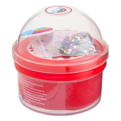 Cra-Z-Slimy Slime Dome Red Happy Day: Creativity Focus, 4 Pieces, 2.4 oz Total