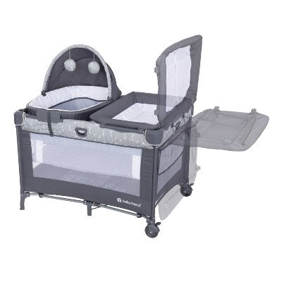 Baby Trend Nursery Den Playard with Snooze Pod and Flip Over Changer - Diamond Sage (LOCAL PICKUP ONLY)